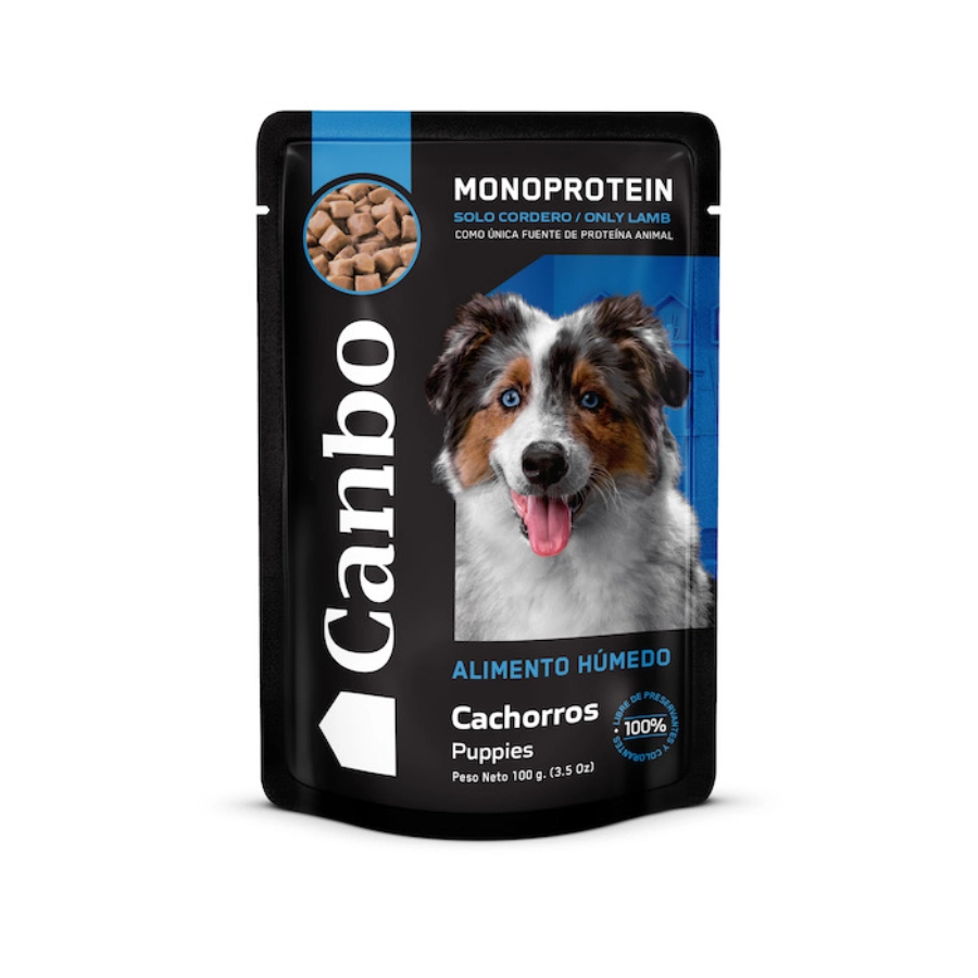 AP001549-1 Canbo Dog Pouch cachorro alimento húmedo cordero 100 gr. - Imagen 1