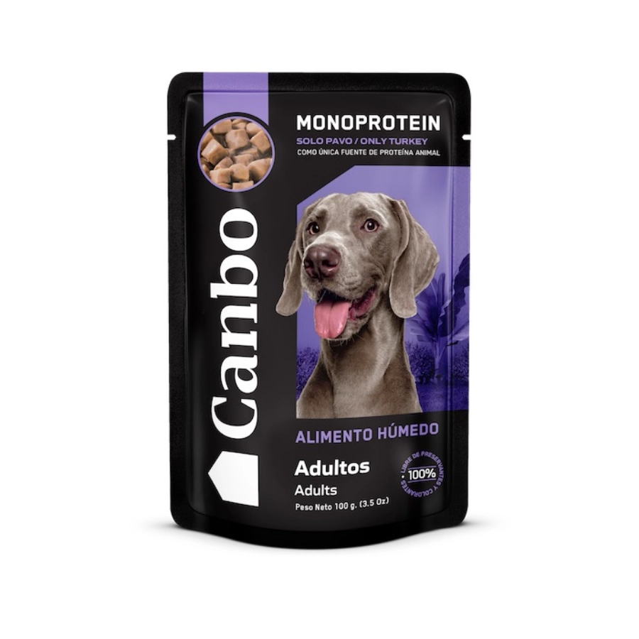 AP001550-1 Canbo Dog Pouch adultos alimento húmedo pavo 100 gr. - Imagen 1
