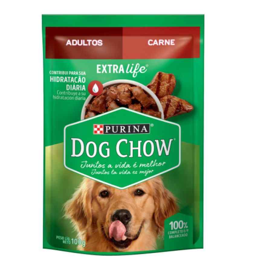 -dog-chow-carne-trozos-jugosos Dog Chow adultos carne trozos jugosos pouch 100 grs. - Imagen 1